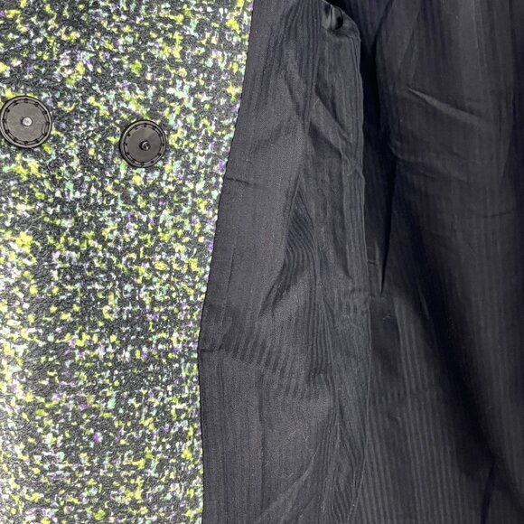 French Connection Pea Coat Size 12 Multicolor Long Sleeve Double Breaster Lined - Picture 6 of 12